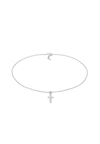 elli. - Halskette Choker Kreuz Gedreht Modern 925 Silber - Gold