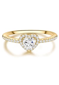 TRILANI 1934 - Ring Sterling Silber gelbgold Zirkonia weiß - gelbgold