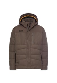 camel active - Cordjacke mit abnehmbarer Kapuze - Dunkelbraun