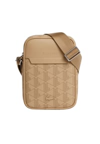 LACOSTE - Herren Umhängetasche - The Blend Vertical Monogram Camera Bag, 21,5x16x5,5cm (HxBxT) - Beige