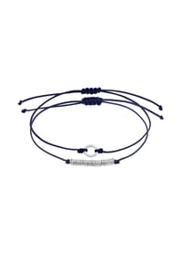 elli. - Armband 2Er Set Kreis Nylon Must-Have 925 Sterling Silber - Braun