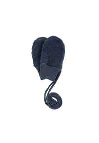 maximo® - GOTS BABY-Fausthandschuhe Wollfleece, ohne Daumen, Strickbünchen - beigemeliert