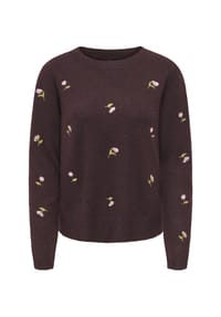 ONLY® - Strickpullover Shine, Rippbündchen, für Damen - 184723001 FUDGE
