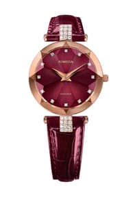 JOWISSA - Damenuhr "Facet Strass J5.624.M" - roségold/rot