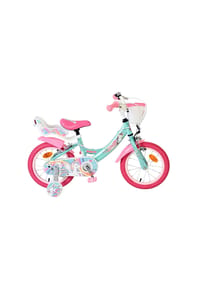 VOLARE - Kinderfahrrad  Unicorn 14 Zoll ohne Rücktrittbremse, grün - grün