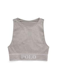 POLO RALPH LAUREN - Bustier Neck Top - heather grey