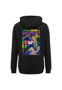 OLDSKULL - Hoodie Asian Pop Art Logo Graphic Traditionelles fernöstliches Motiv - Black