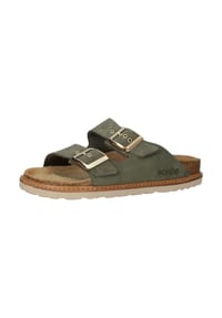 ROHDE - Veloursleder Hausschuhe - Olive