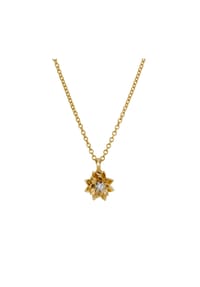 LYOMI - Anhänger mit Kette 585/- Gold 1 Diamant Lab Grown 0,06ct. - mehrfarbig