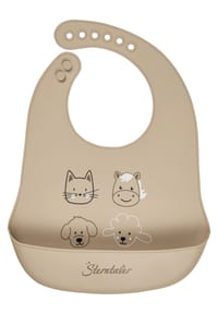 Sterntaler® - Lätzchen "Bauernhof", Druckknöpfe, für Babys und Kleinkinder - 935 BEIGE