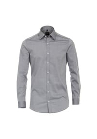Venti - Herren Businesshemd uni Body Fit - Dunkelblau