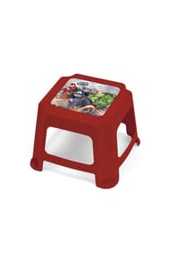 COFI - Kunststoff Hocker Praktischer Sitzplatz im Avengers-Look - Rot 21x27x27cm