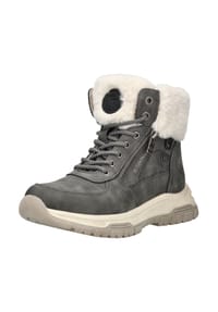 TOM TAILOR - Lederimitat/Textil Stiefelette - Coal