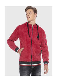 CIPO & BAXX® - Sweatjacken mit coolem Allover-Muster - BLACK
