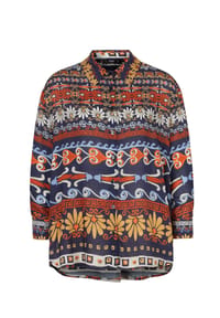 IVKO - Shirt mit mediterranem Muster - MARINE