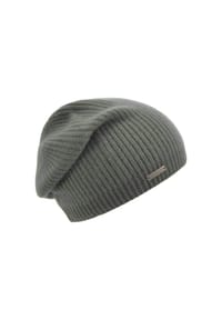 SEEBERGER - Cashmere Headsock in Rippen Muster 18604-0 - 14 RAUCHGRAU
