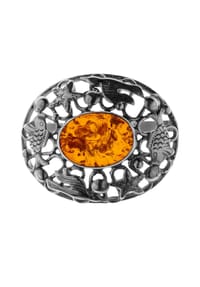 OSTSEE-SCHMUCK® - Brosche , Fischland 36x30 mm , Silber 925/000 - silber
