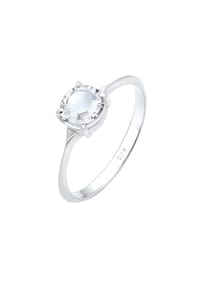 elli. - Ring Solitär Verlobung Kristalle 925 Silber - Gold