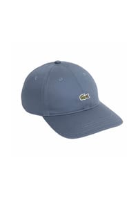 LACOSTE - Unisex Cap - Baseball Cap, Baumwolle, Croco Logo, One Size, einfarbig - Blaugrau (Urban)