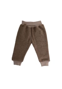 maximo® - GOTS BABY-Pumphose, Wollfleece Strickbündchen - braunmeliert
