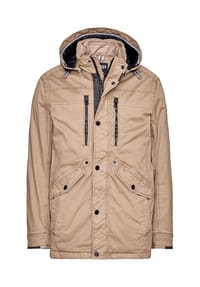redpoint - Baumwoll-Parka mit abnehmbarer Kapuze und Stretch KORWIN - dk. beige