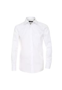 CASAMODA - Herren Businesshemd extra langer Arm 69cm uni Comfort Fit - Weiß