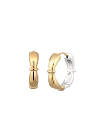 elli. - Ohrringe Creole Bicolor 925 Sterling Silber - Zweifarbig