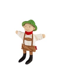 sigikid® - Handspielpuppe Seppl Plüschfigur fürs Puppenspiel ,  für Kleinkinder und Kinder - beige