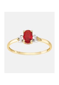 Diamant L'eternel - Ring, mit Rubin, 375 Gelbgold - gold