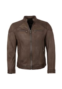 MILESTONE® - Herren Lederjacke Lammnappa tabak - tabak