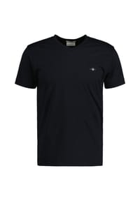 GANT - Herren T-Shirt V-Neck, Slim Fit - SLIM SHIELD V-NECK T-SHIRT, Kurzarm, Cotton - Beige (Oat)