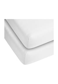 Aspero® - 2 x Spannbettlaken aus Baumwolle - Dunkelblau