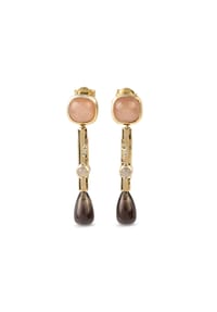 carolin stone - Ohrhänger 925/- Sterling Silber 2 Rauchquarz - gelb