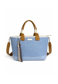 TONI&FRIENDS - Shopper Landsberg aus Stoff, mit langem Riemen - beige