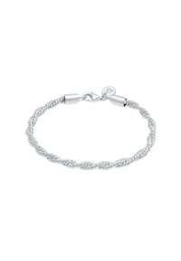 elli. PREMIUM - Armband Kordel Gedreht Elegant Basic 925 Silber - Gold
