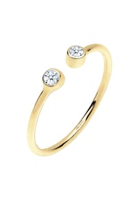 elli. DIAMONDS - Ring Offen Statement Diamant 0.06 Ct. 375 Gelbgold - Weiß