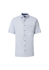 VENTI - Herren Businesshemd Kurzarm Print Comfort Fit - Blau