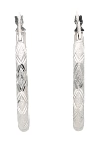 MANGUUN - Damen Creolen, 925er Silber - silber