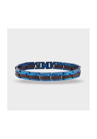 Adelia's Bold Style - Armband – Gliederarmband aus Edelstahl 21 cm - blau