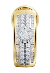 MONCARA - Damen Diamantohrclips, 585er Gold mit 106 Diamanten, zus. ca. 0,60 Karat - GOLD