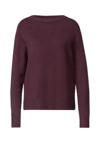 Street One - Strickpullover, Rippbündchen, für Damen - 17935 ROUGE MEL.
