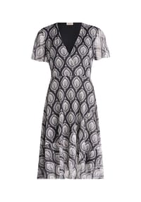 CARTOON - Volantkleid, Knielang, für Damen - 6890 PURPLE/BLACK