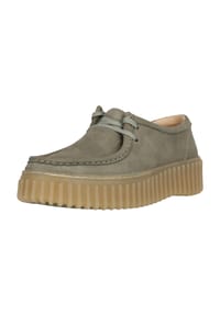 CLARKS® - Schnürschuhe Torhill Bee mit kultiger gerippter Sohle - 5340 Light Green Nub