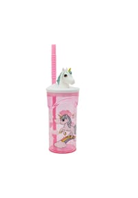 unicorn® - Unicorn Trinkbecher 3D Kinderbecher & Strohhalmbecher 360?ml - Mehrfarbig 23x7,5x7,5 cm