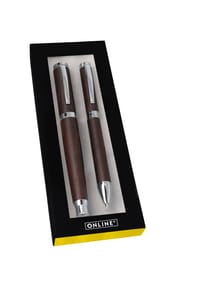 ONLINE® - Schreibgeräte-Set, 2-teilig - BLACKWOOD, blau