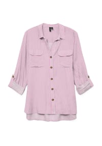 VERO MODA® - Hemdbluse, V-Ausschnitt, Turn-Up-Ärmel, für Damen - 249737008 BRUNNER