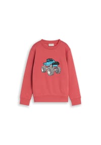 TOM TAILOR - Sweatshirt, Pailletten-Applikation, für Kinder - 11016 BERRY RED
