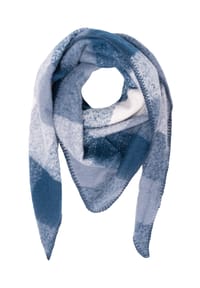 Seasons of April - Schal GRETA Bunter, kuschelig weicher Damen Schal in dreieck Form - Blau