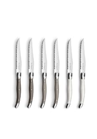 Lou Laguiole® 6-tlg. Steakmesser Set - Tradition - perle, pfeffer, taupe