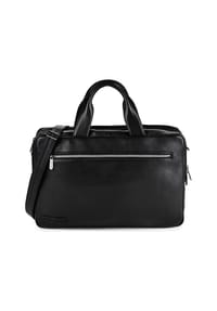 PLEVIER® Jimmy - Jimmy Aktentasche Leder 31 cm Laptopfach - schwarz